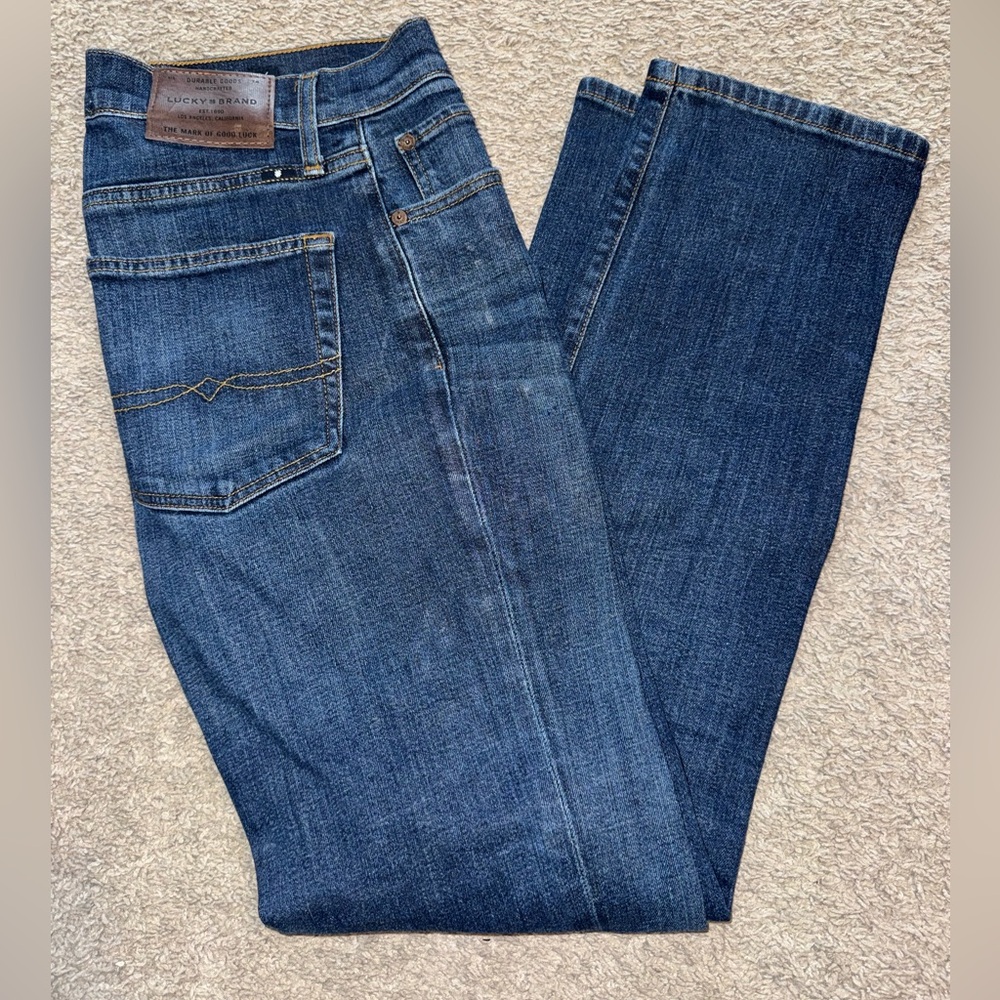 Lucky Brand Men's Dark Blue Straight Jeans